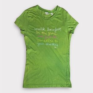 American Eagle Authentic Y2K Green Short Sleeved Shirt